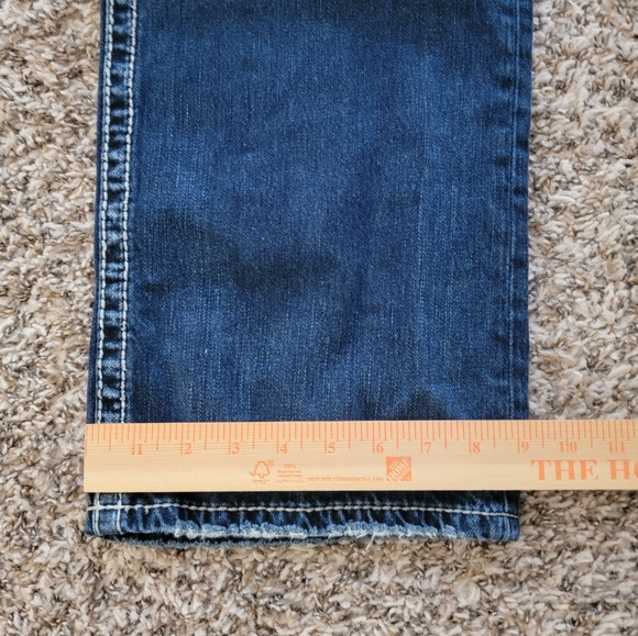 Silver Jeans | 925 Series Straight 38X32 Contrast Stitch Denim Blue Jeans Y2K - Picture 11 of 13